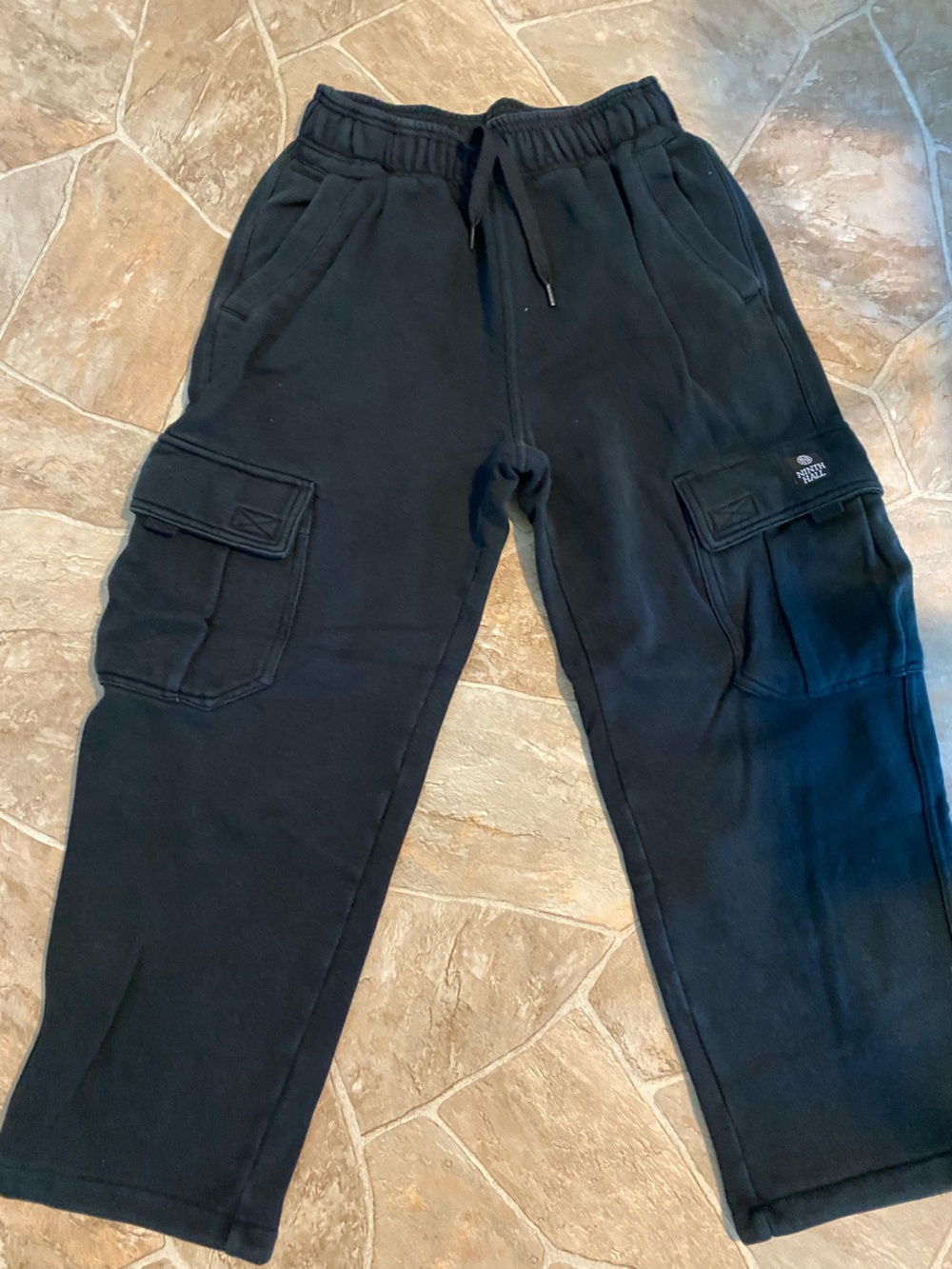 Ninth Hall Black Cargo Sweatpants with Utility Pockets size XS